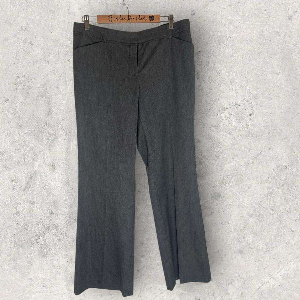 Vintage Express Black white mini  Plaid Wide Leg Editor Pants  12 Y2K Goth Chic